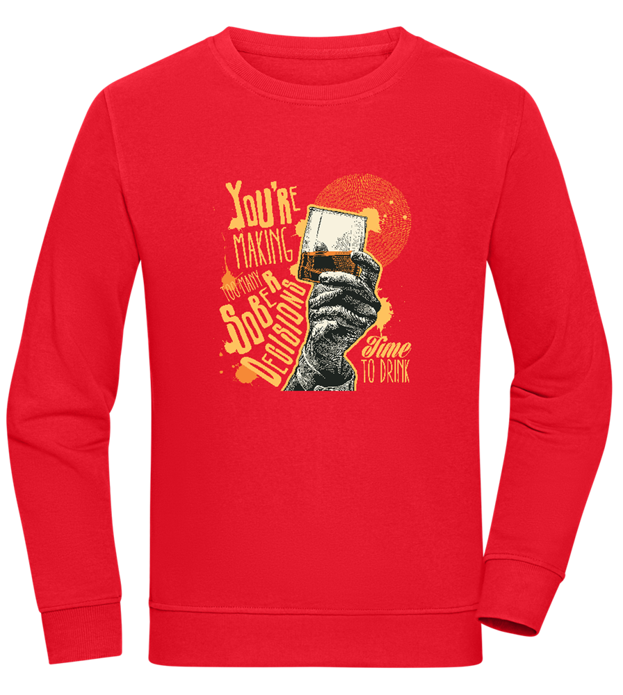 Sober Decisions Design - Comfort unisex sweater RED front