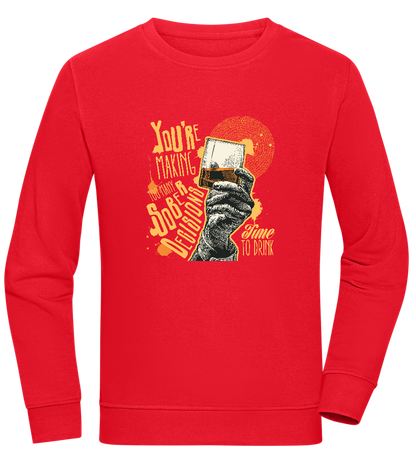 Sober Decisions Design - Comfort unisex sweater RED front