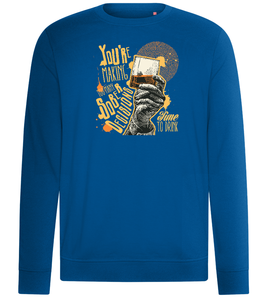 Sober Decisions Design - Comfort unisex sweater_ROYAL_front