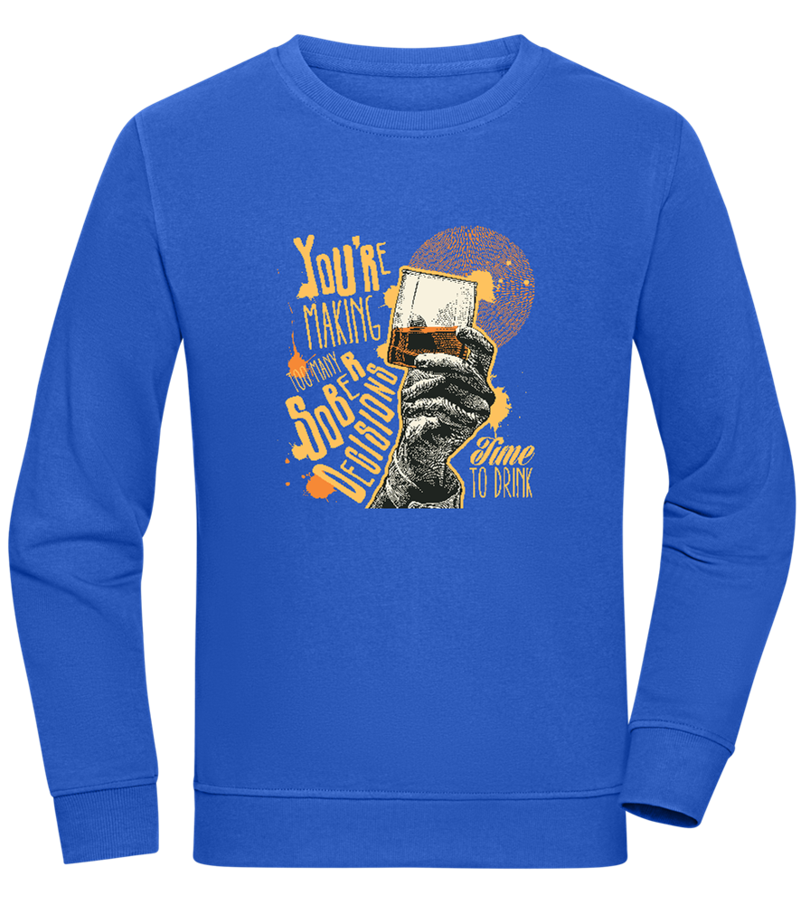 Sober Decisions Design - Comfort unisex sweater ROYAL front