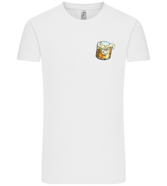 Whiskey Glass Design - Premium men's t-shirt WHITE front