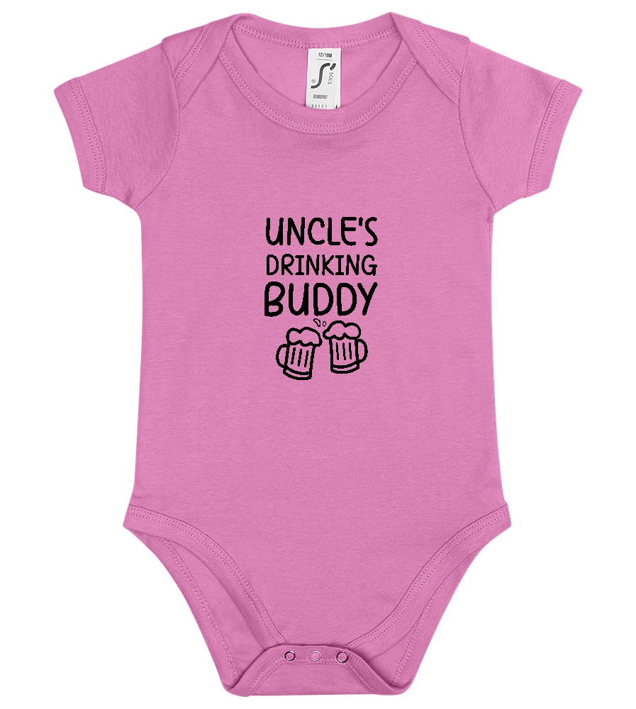 Uncle's Drinking Buddy Design - Baby bodysuit_PINK ORCHID_front