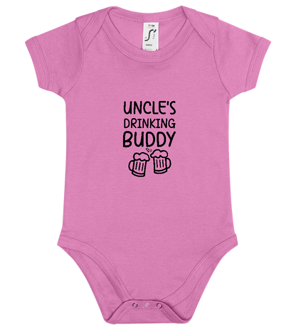 Uncle's Drinking Buddy Design - Baby bodysuit_PINK ORCHID_front