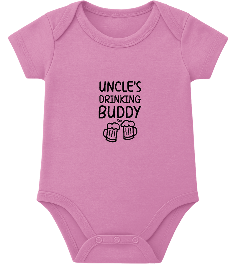 Uncle's Drinking Buddy Design - Baby bodysuit_PINK ORCHID_front