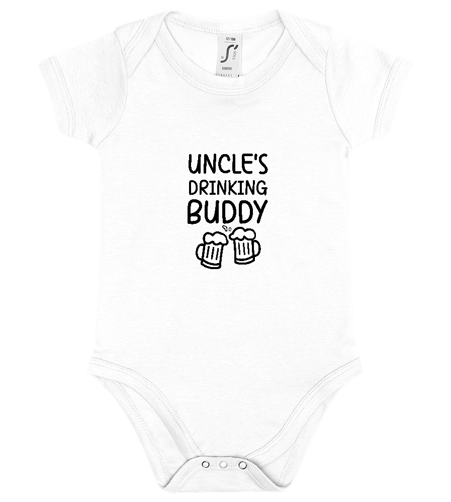 Uncle's Drinking Buddy Design - Baby bodysuit_WHITE_front