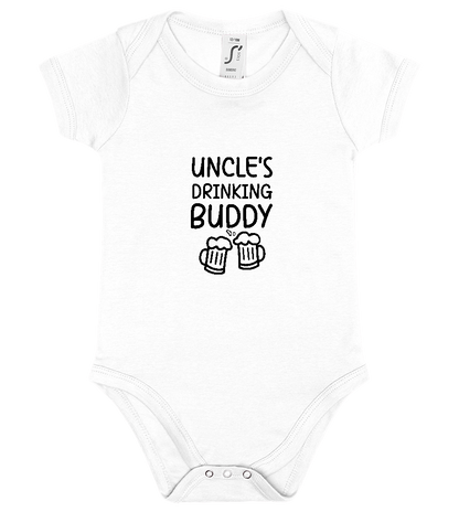 Uncle's Drinking Buddy Design - Baby bodysuit_WHITE_front