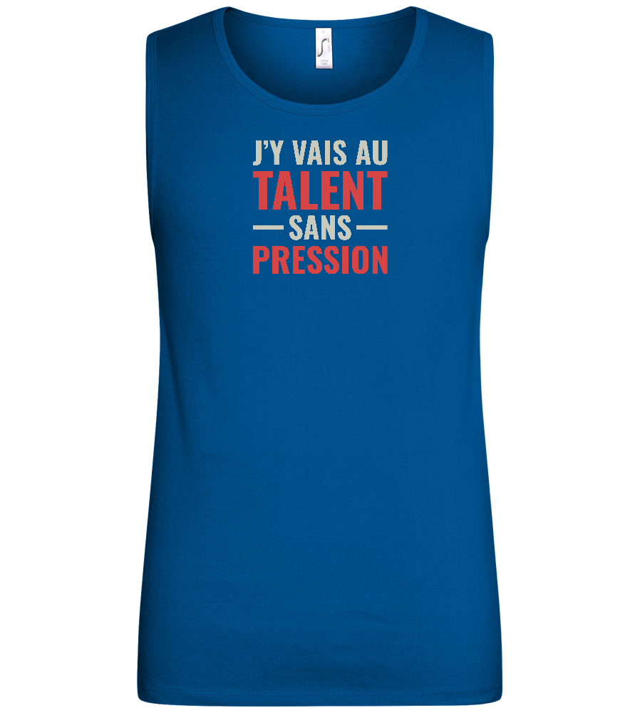 J'y Vais au Talent Sans Pression Design - Basic men's tank top_ROYAL_front