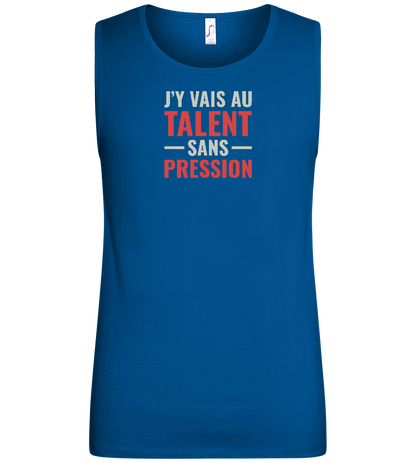 J'y Vais au Talent Sans Pression Design - Basic men's tank top_ROYAL_front