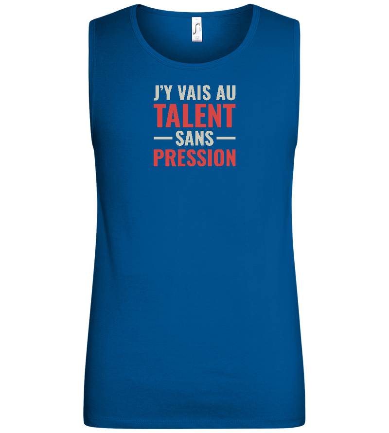 J'y Vais au Talent Sans Pression Design - Basic men's tank top_ROYAL_front