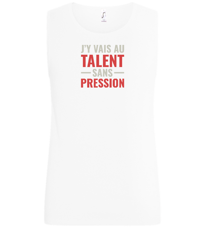 J'y Vais au Talent Sans Pression Design - Basic men's tank top_WHITE_front