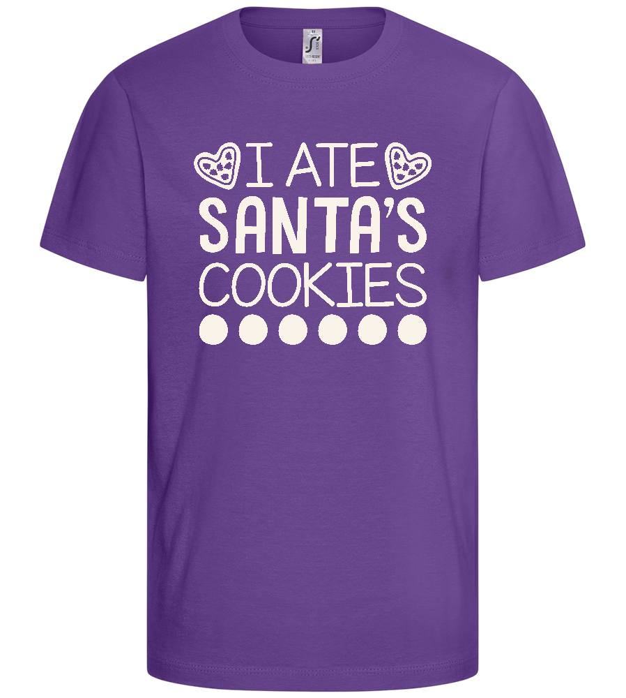 Santa's Cookies Design - Basic kids t-shirt_DARK PURPLE_front