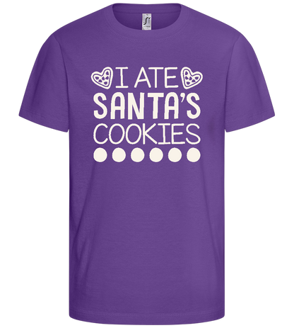 Santa's Cookies Design - Basic kids t-shirt_DARK PURPLE_front