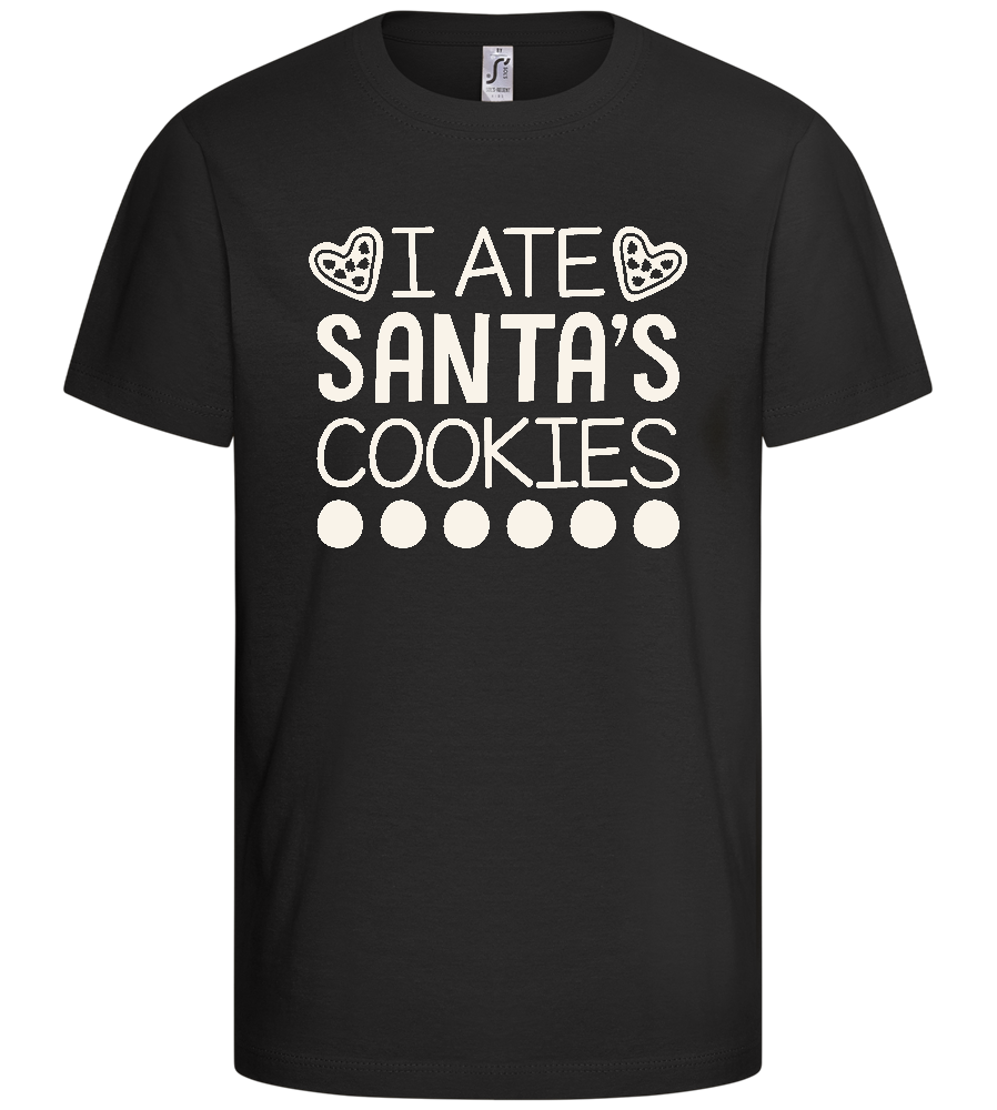 Santa's Cookies Design - Basic kids t-shirt_DEEP BLACK_front