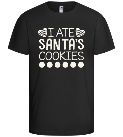 Santa's Cookies Design - Basic kids t-shirt_DEEP BLACK_front