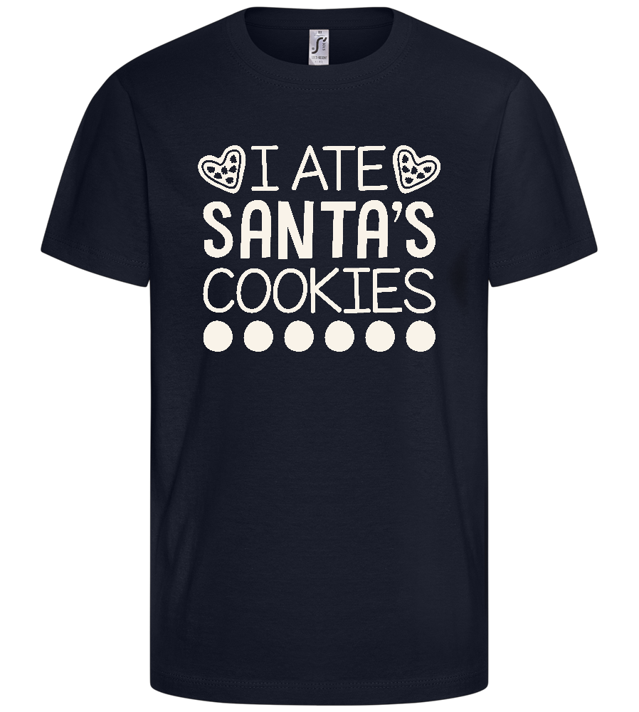 Santa's Cookies Design - Basic kids t-shirt_FRENCH NAVY_front