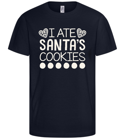 Santa's Cookies Design - Basic kids t-shirt_FRENCH NAVY_front