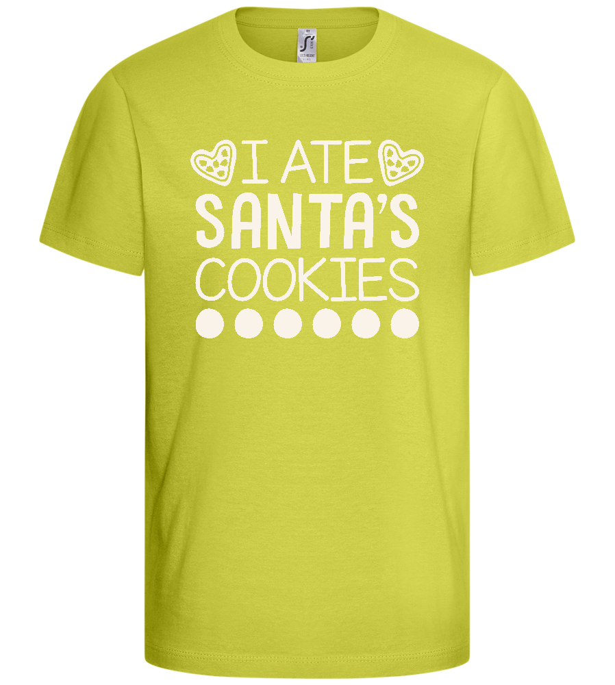 Santa's Cookies Design - Basic kids t-shirt_GREEN APPLE_front