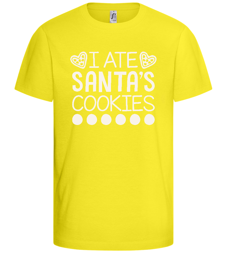 Santa's Cookies Design - Basic kids t-shirt_LEMON_front