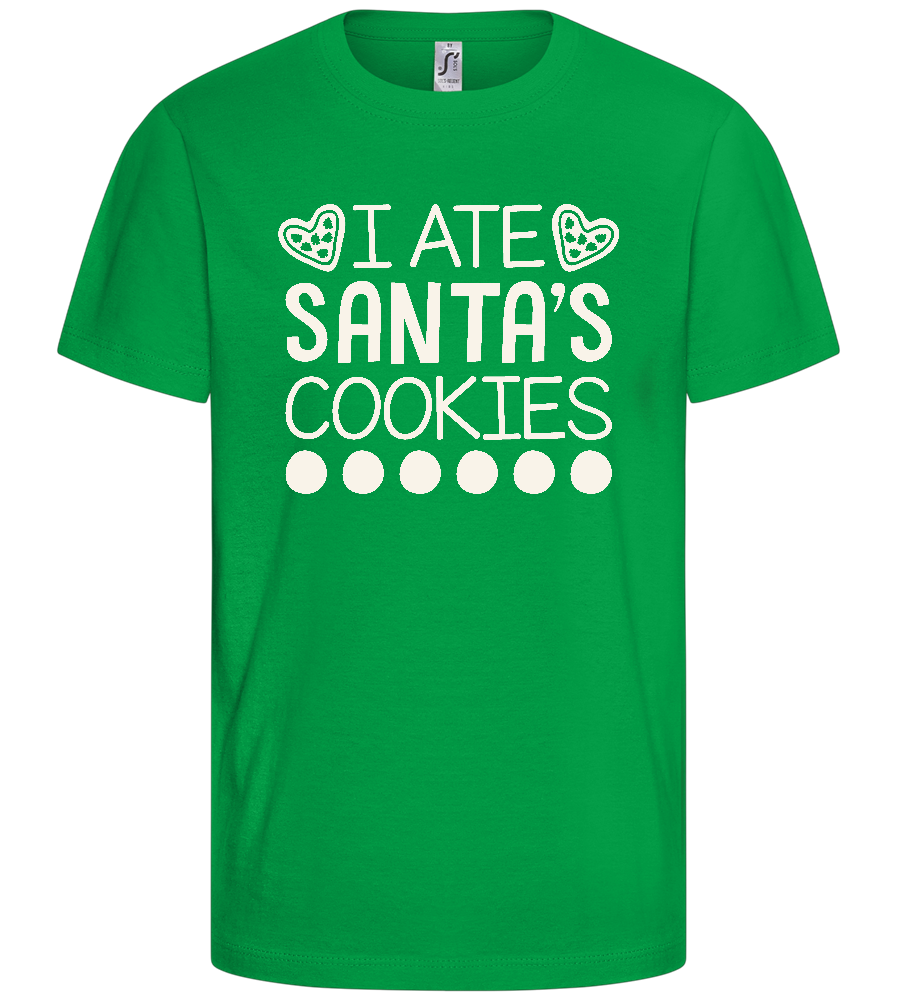 Santa's Cookies Design - Basic kids t-shirt_MEADOW GREEN_front