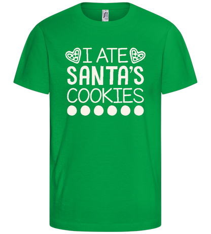 Santa's Cookies Design - Basic kids t-shirt_MEADOW GREEN_front