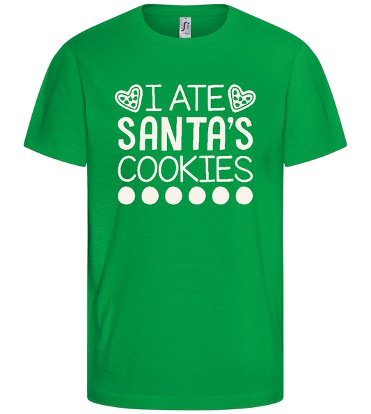 Santa's Cookies Design - Basic kids t-shirt_MEADOW GREEN_front