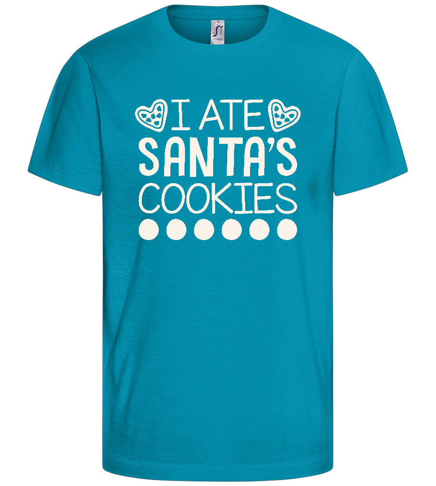 Santa's Cookies Design - Basic kids t-shirt_TURQUOISE_front