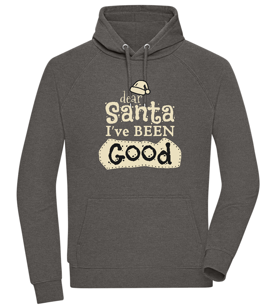 Dear Santa I've Been Good Design - Comfort unisex hoodie CHARCOAL CHIN front