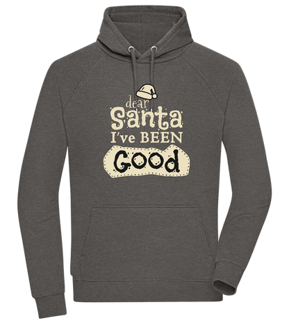 Dear Santa I've Been Good Design - Comfort unisex hoodie CHARCOAL CHIN front