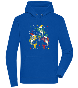 Christmas Fish Design - Premium unisex hoodie
