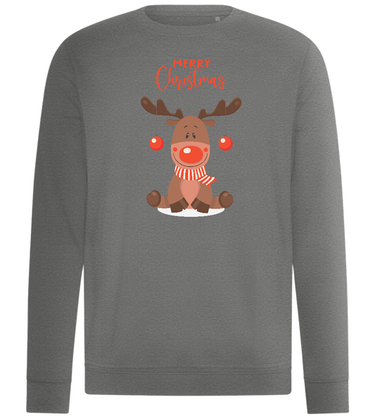 Merry Christmas Deer Design - Comfort unisex sweater_ORION GREY II_front