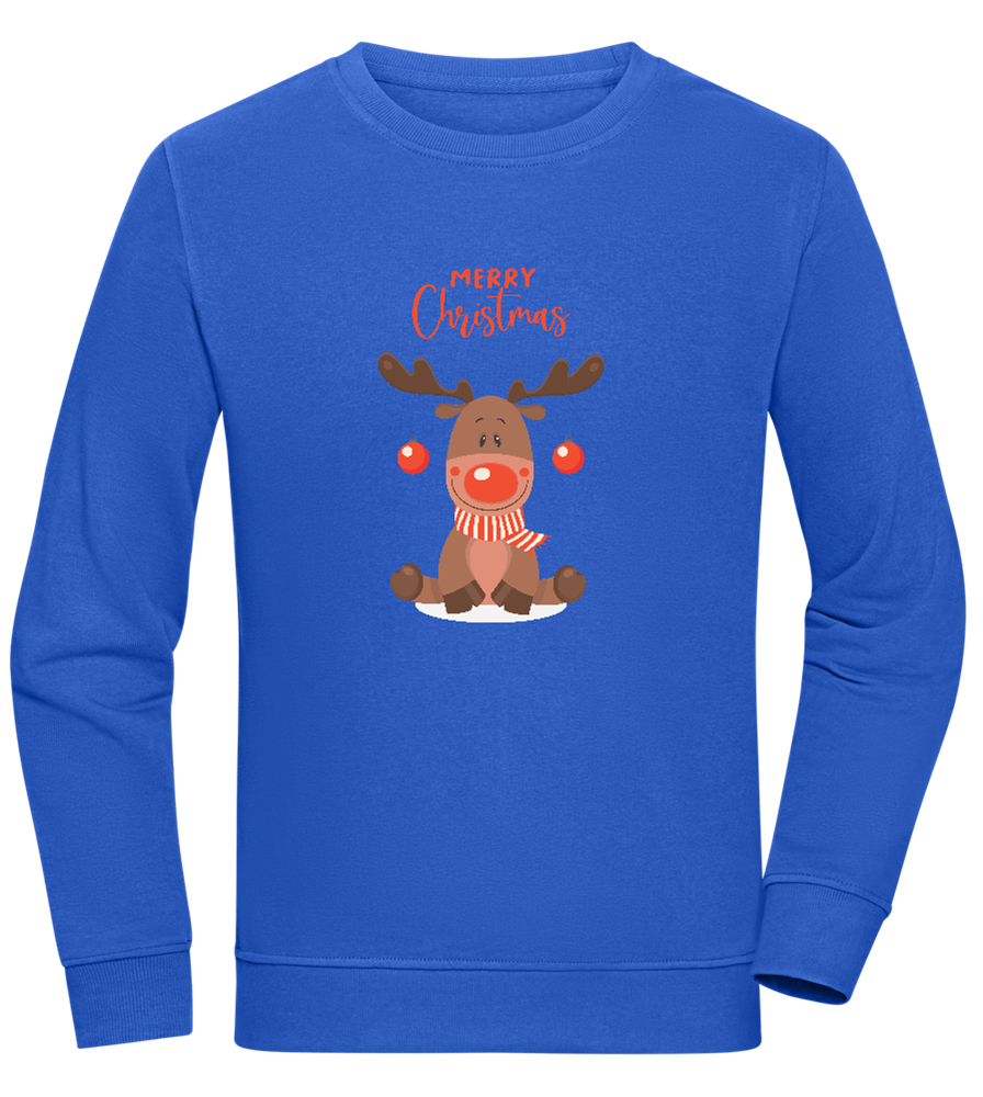 Merry Christmas Deer Design - Comfort unisex sweater ROYAL front