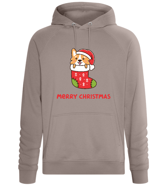 Christmas Corgi Design - Comfort unisex hoodie_CHARCOAL CHIN_front