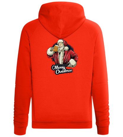 Santa Drinking Beer Design - Comfort unisex hoodie_BURNT ORANGE_back