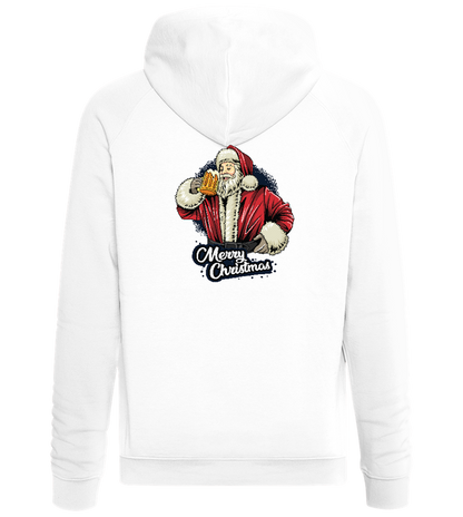 Santa Drinking Beer Design - Comfort unisex hoodie_WHITE_back