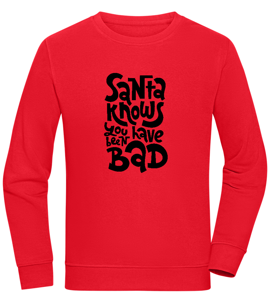 Santa Knows You've Been Bad Design - Comfort unisex sweater RED front