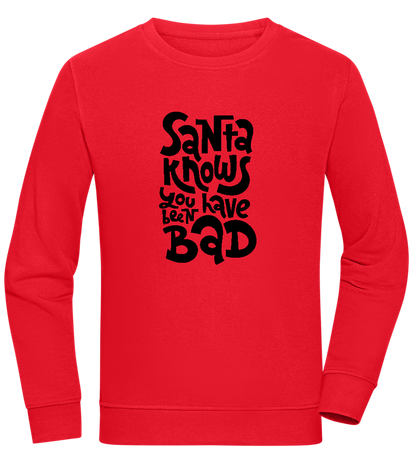 Santa Knows You've Been Bad Design - Comfort unisex sweater RED front