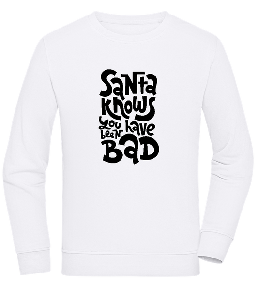 Santa Knows You've Been Bad Design - Comfort unisex sweater WHITE front