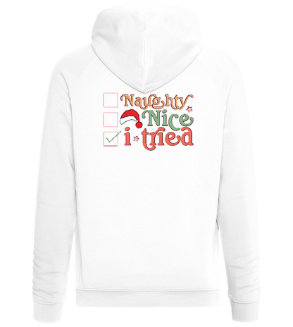 Naughty Nice I Tried Design - Comfort unisex hoodie_WHITE_back