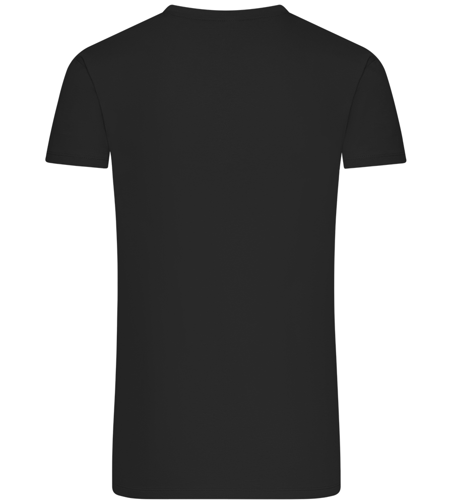 Premium men's t-shirt plus size DEEP BLACK back
