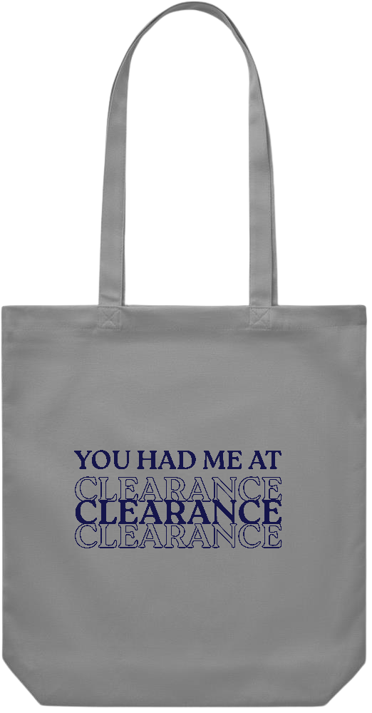 Clearance Design - Premium Canvas colored cotton shopping bag_GREY_front