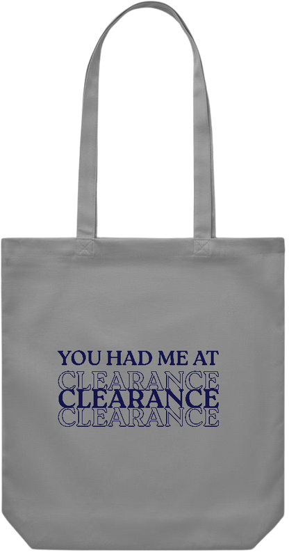 Clearance Design - Premium Canvas colored cotton shopping bag_GREY_front