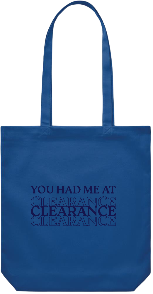 Clearance Design - Premium Canvas colored cotton shopping bag_ROYAL BLUE_front