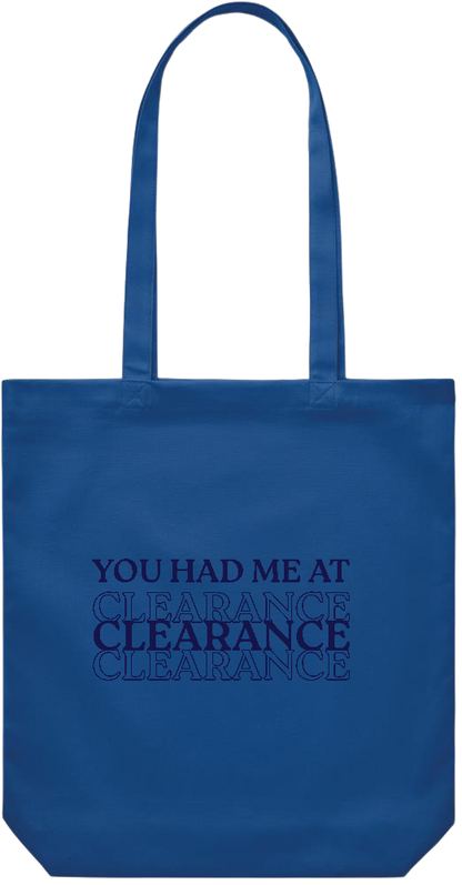 Clearance Design - Premium Canvas colored cotton shopping bag_ROYAL BLUE_front