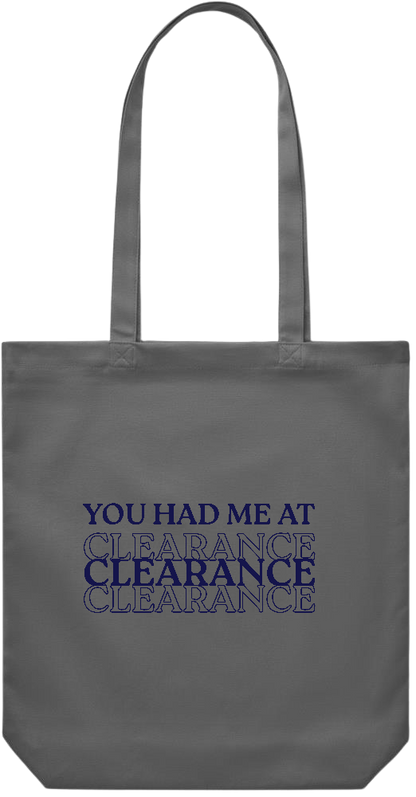 Clearance Design - Premium Canvas colored cotton shopping bag_STONE GREY_front