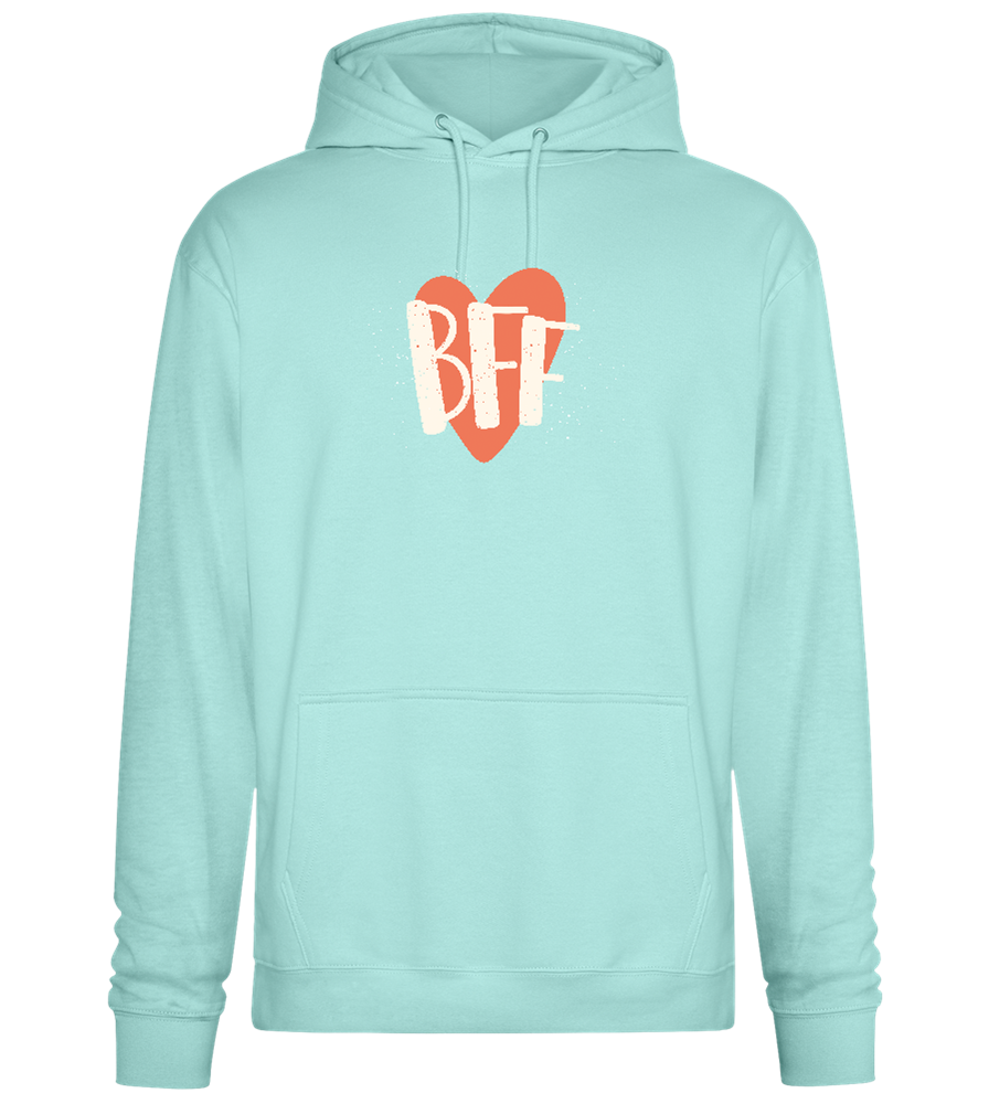 BFF Heart Design - Premium Essential Unisex Hoodie_ARCTIC BLUE_front