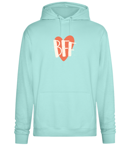 BFF Heart Design - Premium Essential Unisex Hoodie_ARCTIC BLUE_front