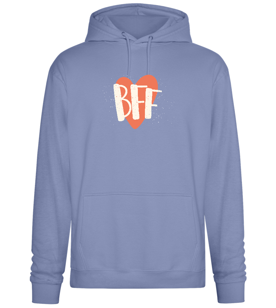 BFF Heart Design - Premium Essential Unisex Hoodie_BLUE_front