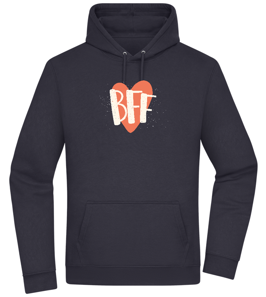 BFF Heart Design - Premium Essential Unisex Hoodie_FRENCH NAVY_front