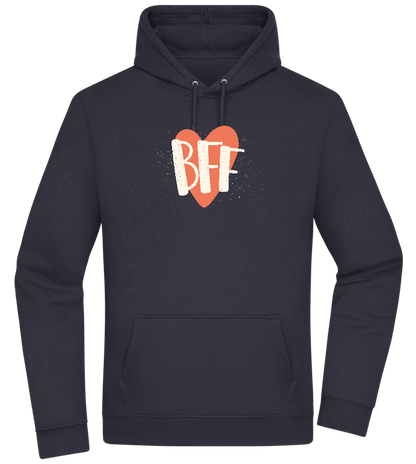 BFF Heart Design - Premium Essential Unisex Hoodie_FRENCH NAVY_front