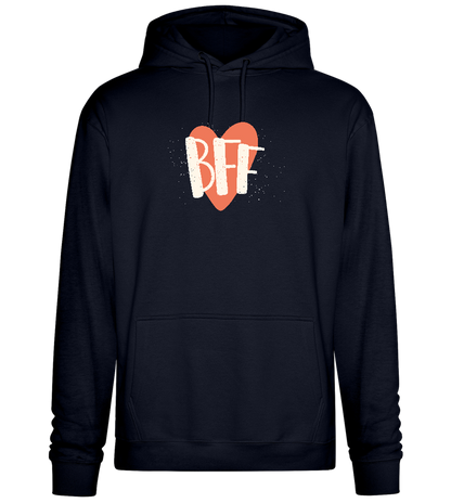 BFF Heart Design - Premium Essential Unisex Hoodie_FRENCH NAVY_front